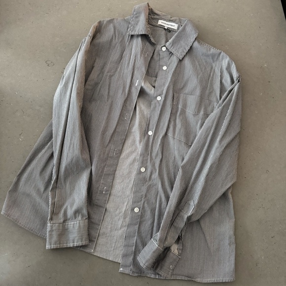 Button-Up Poplin Striped Matching Set - Picture 6 of 13